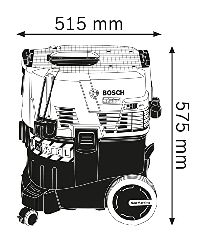 Bosch Professional GAS 35 L SFC+ - Aspirador seco/húmedo (1380 W, capacidad 35 l, manguera 3 m, SFC+, 254 mbar)